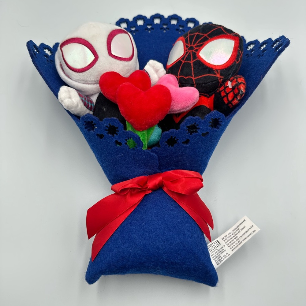 2025 Marvel Spider-Man & Ghost-Spider Valentine's Plush Bouquet 14"